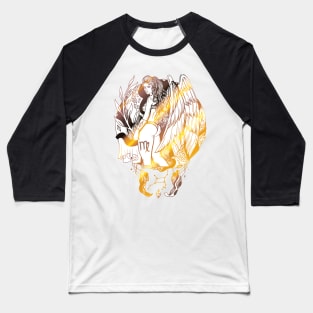 White Gold Virgo Beauty Baseball T-Shirt